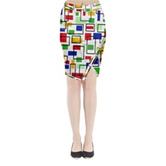 Colorful rectangles                                                                     Midi Wrap Pencil Skirt from ArtsNow.com