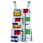 Colorful rectangles                                                                    Kids  Layered Skirt Swimsuit