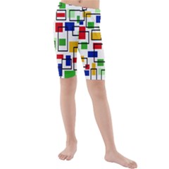 Kids  Mid Length Swim Shorts 