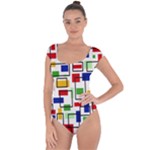 Colorful rectangles                                                                      Short Sleeve Leotard