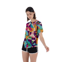 Asymmetrical Short Sleeve Sports T-Shirt 