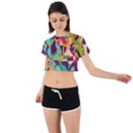 Retro chaos                                                                       Tie Back Short Sleeve Crop Tee