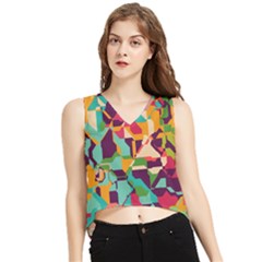 V-Neck Cropped Tank Top 