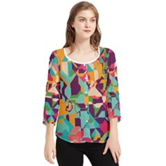 Chiffon Quarter Sleeve Blouse 