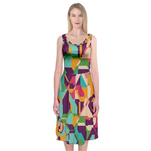 Retro chaos                                                                      Midi Sleeveless Dress from ArtsNow.com