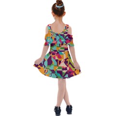 Kids  Shoulder Cutout Chiffon Dress 