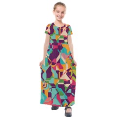 Kids  Short Sleeve Maxi Dress 