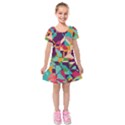 Kids  Short Sleeve Velvet Dress 