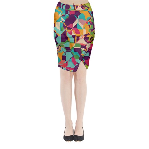 Retro chaos                                                                      Midi Wrap Pencil Skirt from ArtsNow.com