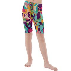 Kids  Mid Length Swim Shorts 