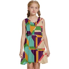 Kids  Sleeveless Tiered Mini Dress 