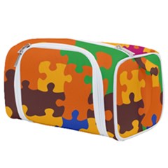 Retro colors puzzle pieces                                                                     Toiletries Pouch from ArtsNow.com