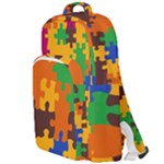 Retro colors puzzle pieces                                                                 Double Compartment Backpack