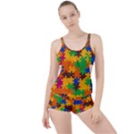 Retro colors puzzle pieces                                                                       Boyleg Tankini Set