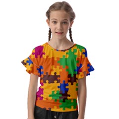 Kids  Cut Out Flutter Sleeves 