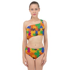 Spliced Up Two Piece Swimsuit 