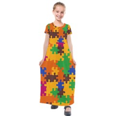 Kids  Short Sleeve Maxi Dress 