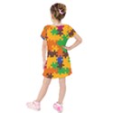 Kids  Short Sleeve Velvet Dress 