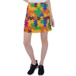 Retro colors puzzle pieces                                                                            Tennis Skirt