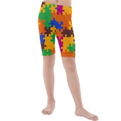 Kids  Mid Length Swim Shorts 