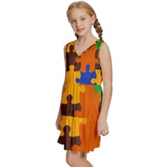 Kids  Sleeveless Tiered Mini Dress 