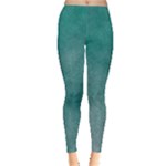 Ombre green and blue faux denim Leggings 