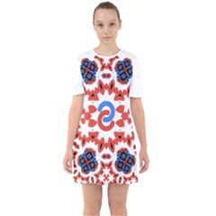 Sixties Short Sleeve Mini Dress 