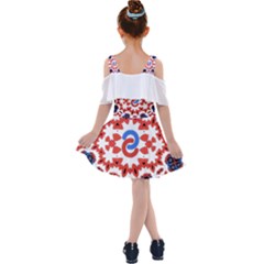 Kids  Shoulder Cutout Chiffon Dress 