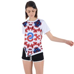 Asymmetrical Short Sleeve Sports T-Shirt 