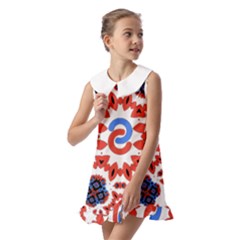 Kids  Pilgrim Collar Ruffle Hem Dress 