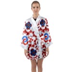  Im Fourth Dimension Adkps Strap Long Sleeve Satin Kimono