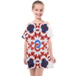  Im Fourth Dimension Adkps Strap Kids  One Piece Chiffon Dress