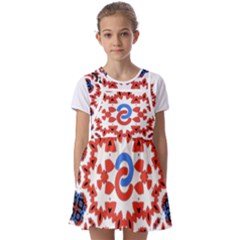 Kids  Short Sleeve Pinafore Style Dress 