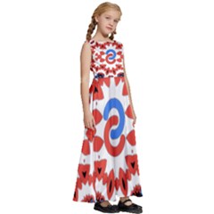 Kids  Satin Sleeveless Maxi Dress 