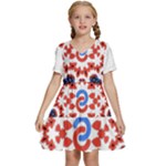  Im Fourth Dimension Adkps Strap Kids  Short Sleeve Tiered Mini Dress