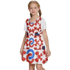 Kids  Short Sleeve Tiered Mini Dress 