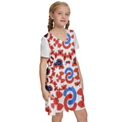 Kids  Short Sleeve Tiered Mini Dress 