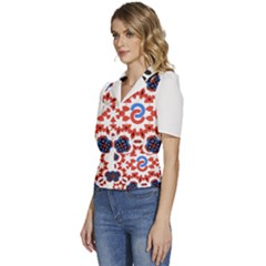 Puffed Short Sleeve Button Up Jacket 