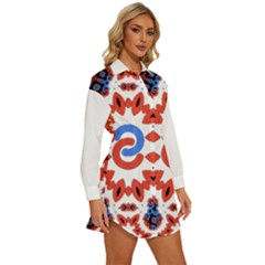 Womens Long Sleeve Shirt Dress 