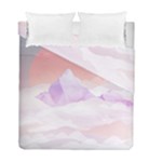 Mountain Sunset above Clouds Duvet Cover Double Side (Full/ Double Size)