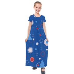 Kids  Short Sleeve Maxi Dress 