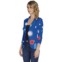 Women s One-Button 3/4 Sleeve Short Jacket 