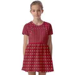 Kids  Short Sleeve Pinafore Style Dress 