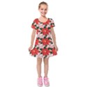 Kids  Short Sleeve Velvet Dress 