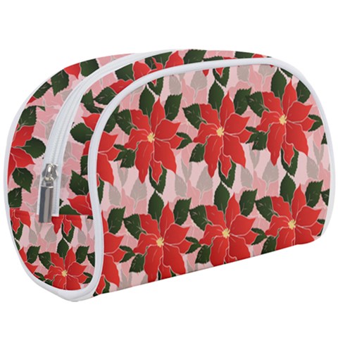 Poinsettia Pattern Seamless Pattern Christmas Xmas Make Up Case (Large) from ArtsNow.com