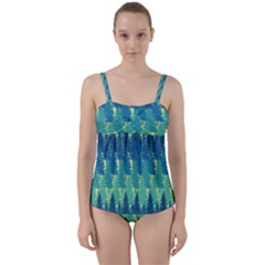 Twist Front Tankini Set 