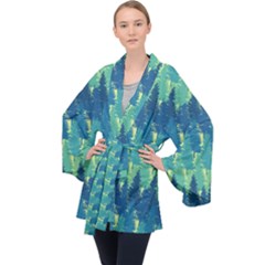 Long Sleeve Velvet Kimono  