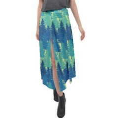 Velour Split Maxi Skirt 