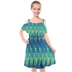 Kids  Cut Out Shoulders Chiffon Dress 