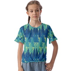 Kids  Cuff Sleeve Scrunch Bottom T-Shirt 